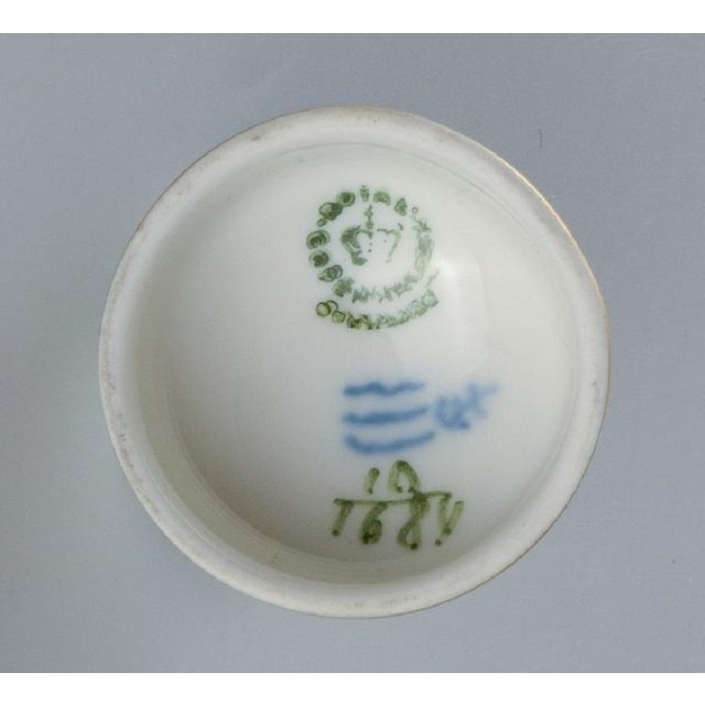 Royal Blue Flower Curved Tea Box with Gold Decoration from Royal Copenhagen, 1960s For Sale - Image 3 of 5