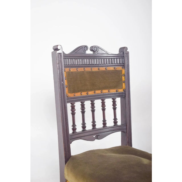 Brown Set of English Ladies Chairs, 1920s For Sale - Image 8 of 9