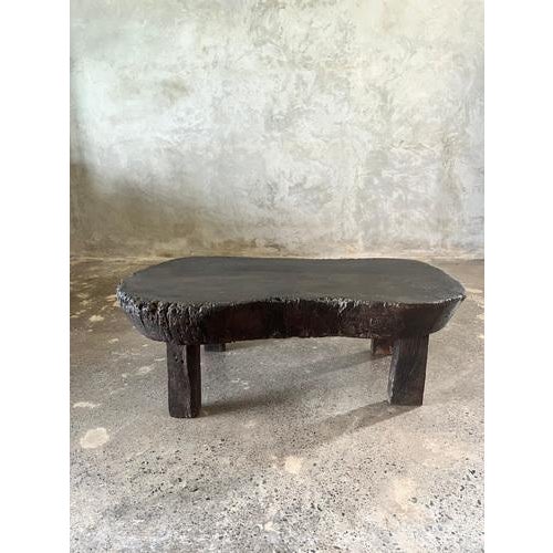 Small Asian Wooden Coffee Table with Kidney-Shaped Top For Sale - Image 9 of 18