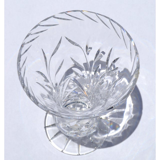 1970s Waterford Brilliant Cut Crystal Heavy Vase Star Base For Sale In Miami - Image 6 of 12