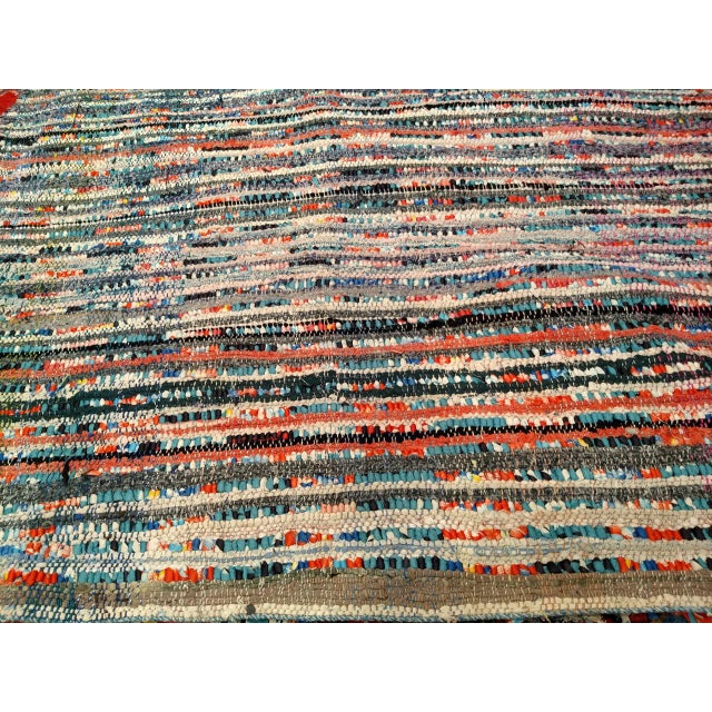 Late 20th Century Vintage Moroccan Boucherouite Shag Runner, Handwoven Wool & Cotton, 3' X 9' For Sale - Image 5 of 13