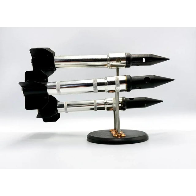 1970s Vintage Polish Cold War Triple Rocket Statuette, 1970s For Sale - Image 5 of 11