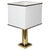Table Lamp in Brass and White Silk Lampshade, Italy, 1970s For Sale - Image 14 of 14