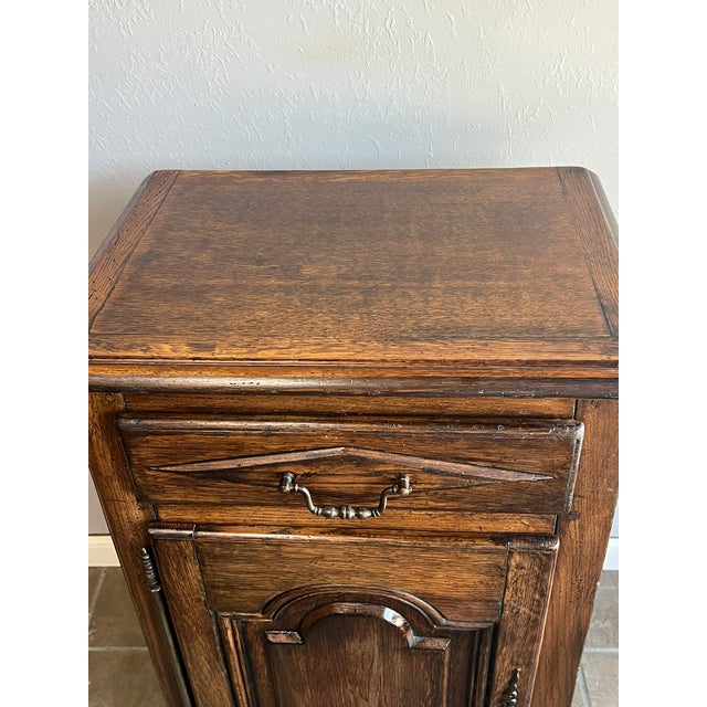 Vintage French Oak Cabinet With Drawer For Sale In Sacramento - Image 6 of 8