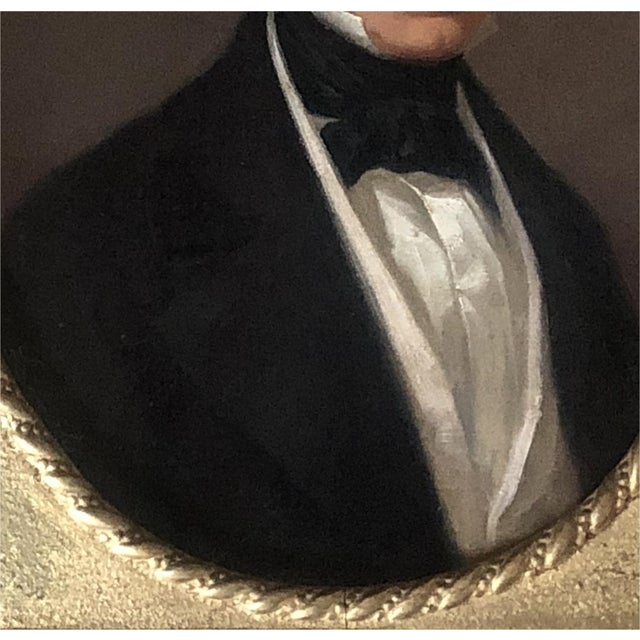 Unknown, Portrait of a Man with a Tie, 1890s, Oil on Canvas For Sale - Image 7 of 10
