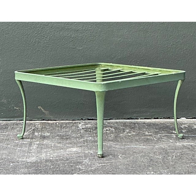 Metal Vintage Boho Brown Jordan “Florentine” Ottoman For Sale - Image 7 of 10