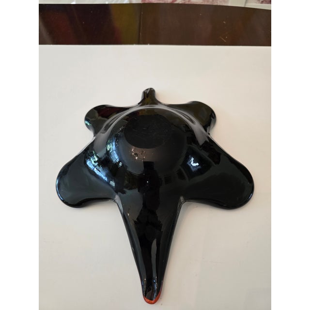 Mid-Century Modern Vintage Mid Century Modern Murano Style Leaf Centerpiece For Sale - Image 3 of 8