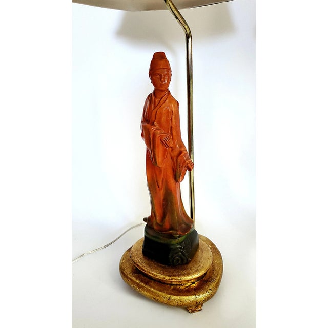 Lamp Pair by Borghese 1960s Signed & Restored - New Shades For Sale - Image 13 of 18