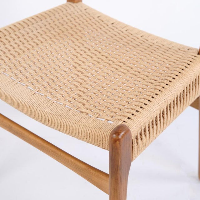Wood CH23 Dining Chairs with Teak Backrest and Woven Seat by Hans J. Wegner for Carl Hansen & Søn, 1960, Set of 4 For Sale - Image 7 of 10