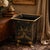 Chinoiserie 1980s Hand‑Painted Black & Gold Chinoiserie Metal Cachepot / Wastebasket With Brass Paw Feet - Palm Beach Chic, Grandmillennial & Traditional . For Sale - Image 3 of 10