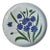Late 20th Century Italian Glazed White Pottery Platter With Blue Cornflowers For Sale