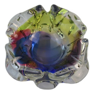 Murano Sommerso Art Glass Ashtray, Italy, 1960s For Sale