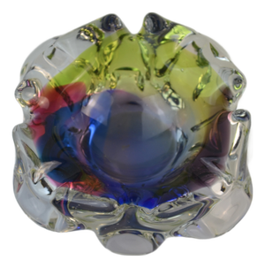 Murano Sommerso Art Glass Ashtray, Italy, 1960s