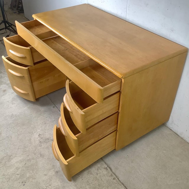 Mid-Century Heywood-Wakefield Wheat Desk by Alexis De Sakhnoffsky For Sale - Image 9 of 18