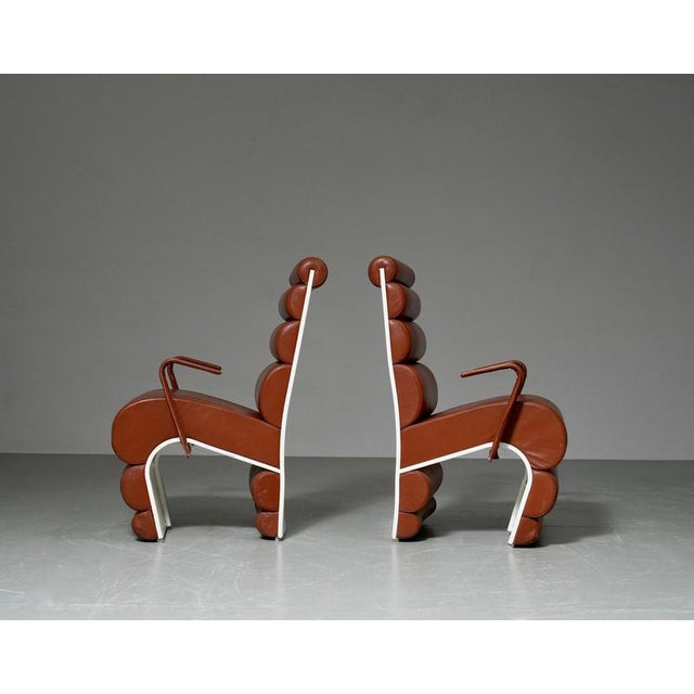 Gold Armchairs in Metal and Faux Leather, France, 1970s, Set of 4 For Sale - Image 8 of 13