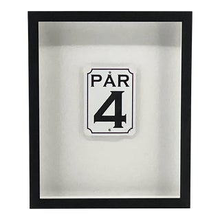 Used Golf Sign Par 4 Hole, Framed, For Sale