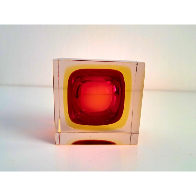 Glass Murano Sommerso Glass Ashtray by Flavio Poli for Seguso, 1970s For Sale - Image 7 of 9