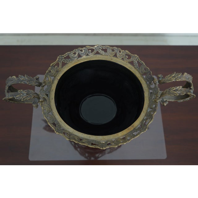 French Style Bronze & Porcelain Center Bowl For Sale - Image 4 of 11