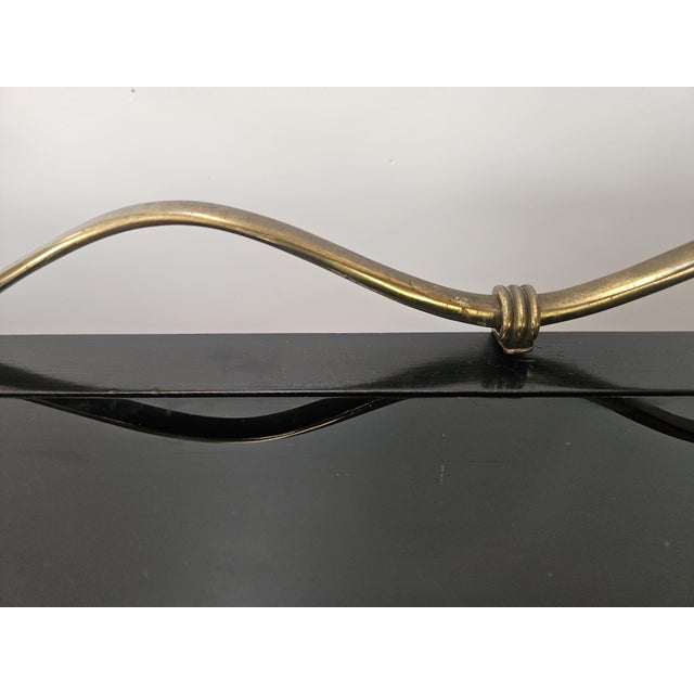Black Art Deco Sideboard in Rosewood with Black Glass Top attributed to Vittorio Dassi, 1940 For Sale - Image 8 of 18