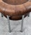 Brown 1960s Mid Century Danish Modern Lounge Chair Brown Leather Round Back Steel Cobra Seat For Sale - Image 8 of 12