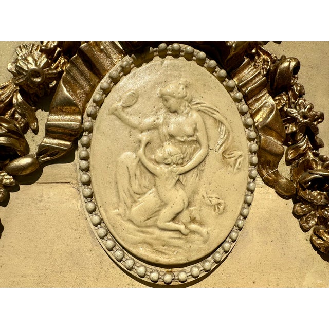 Late 19th Century 19th Century French Neoclassical Painted Trumeau Ca. 1870 For Sale - Image 5 of 12