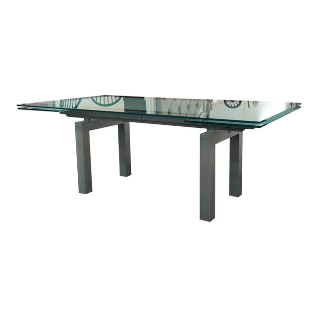 Italian Expandable Glass Dining Table Chairish