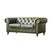 Contemporary Matthew Izzo Home Churchill Tufted Leather Love Seat For Sale - Image 3 of 6
