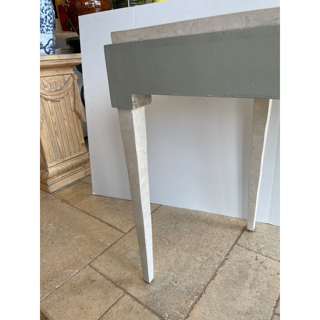 Maitand Smith Style Marble Console For Sale - Image 9 of 12