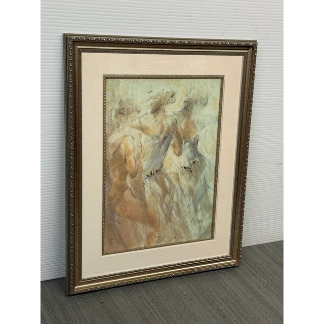 Design Plus Gallery presents "Trilogy" by Gary Benfield. There are three figures of woman depicted in the art piece. They...