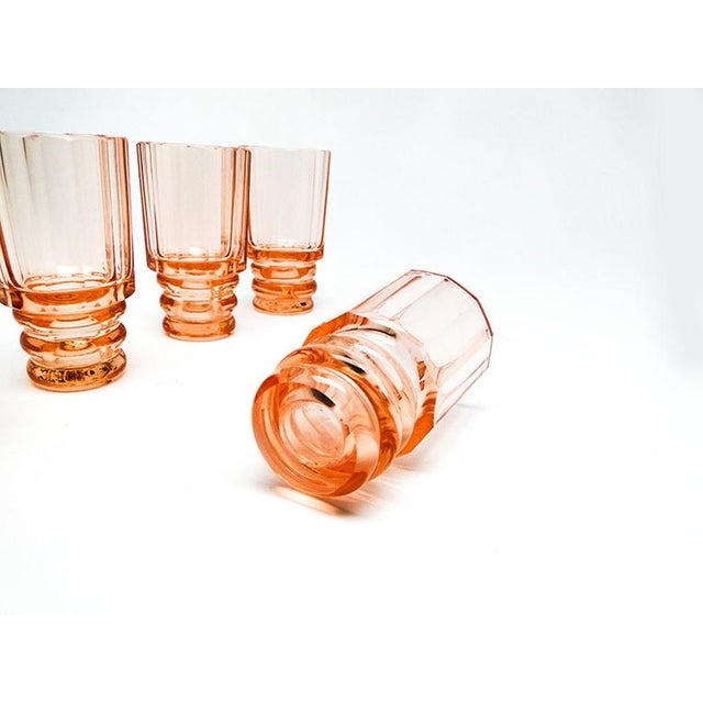 Red Art Deco Liquor Set from Moser, Czechoslovakia, 1930s, Set of 7 For Sale - Image 8 of 18