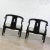 Wood Mid to Late 20th Century Asian Chinoiserie Ming Style Yoke Back Chairs Black Lacquered & Brass Details Style of James Mont For Sale - Image 7 of 12
