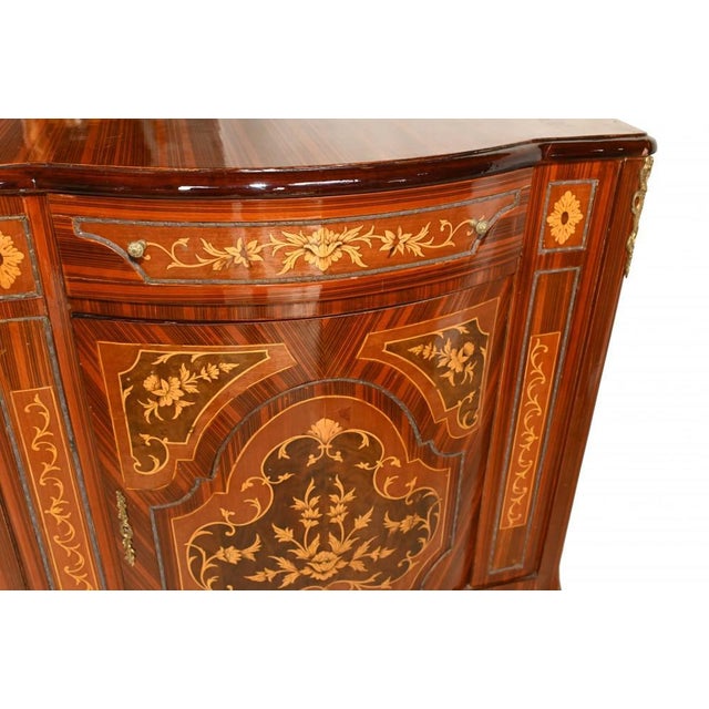 Brown French Empire Marquetry Inlay Cabinets, Set of 2 For Sale - Image 8 of 12
