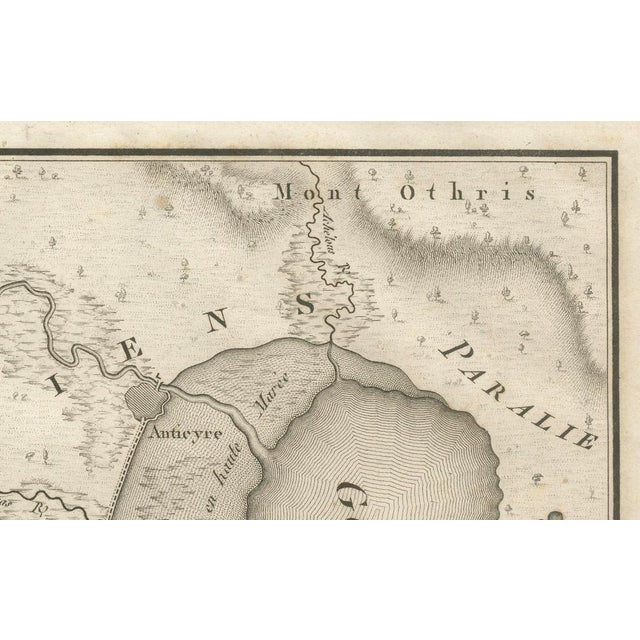 Paper Antique Map of the Pass of Thermopylae from Ambroise Tardieu, 1825 For Sale - Image 7 of 10