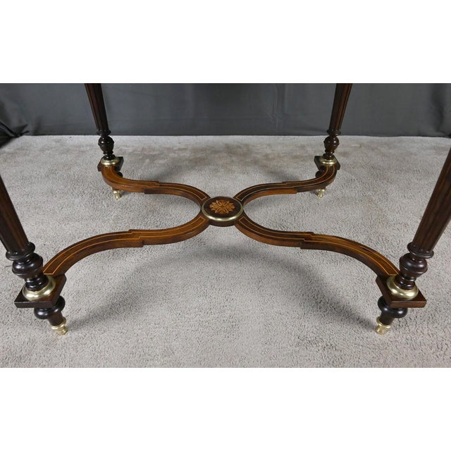 Napoleon III Center Table in Veneer, Second Half of the 19th Century For Sale - Image 17 of 18