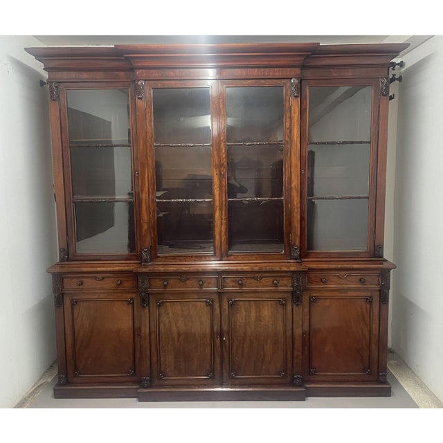 Mahogany Breakfront Display Bookcase, 1840 For Sale - Image 10 of 10