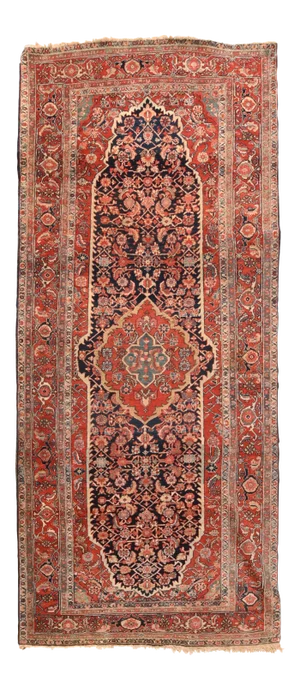 Antique Rust Persian Heriz Serapi Area Rug