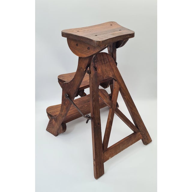 1960s Mid-Century Folding Library Steps, Western Europe, 1960s For Sale - Image 5 of 9