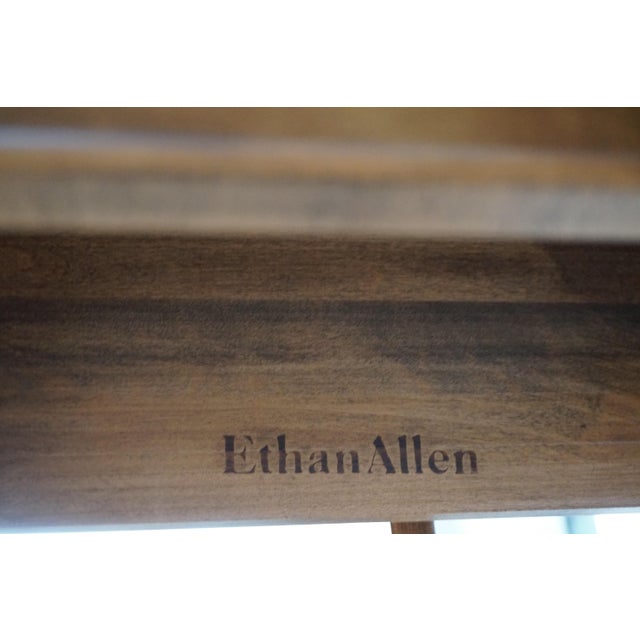 Vintage Ethan Allen Oval Drop-Leaf Side Table For Sale - Image 11 of 12