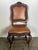 Set of Ten French Carved Wood Dining Chairs With Leather Upholstery For Sale - Image 16 of 18