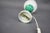 Czechoslovak Malachite Style Pressed Glass and Opaline Table Lamp, 1970s For Sale - Image 6 of 11