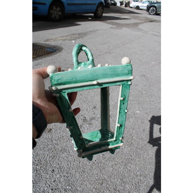 Vintage Vietri Ceramic Lantern, 1950 For Sale - Image 4 of 11