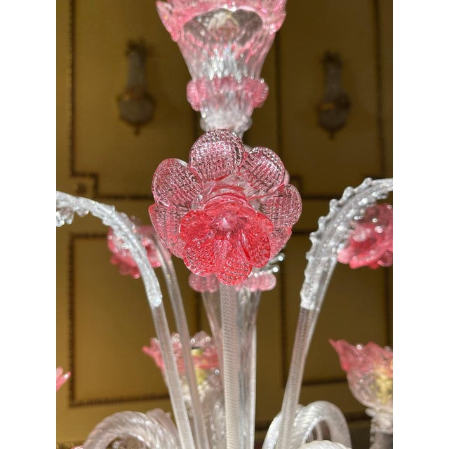 20th Century Mouth Blown Murano Chandelier, Italy For Sale - Image 16 of 18