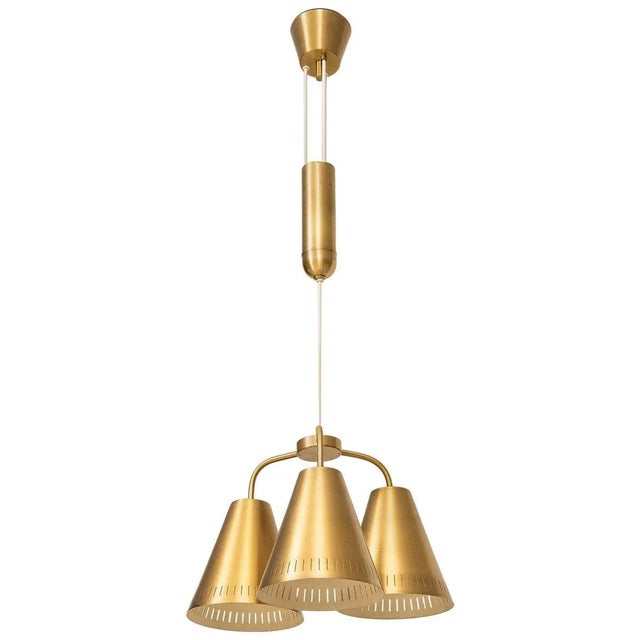 Goldenrod Ceiling Lamp by Harald Notini for Böhlmarks, Sweden, 1940s For Sale - Image 8 of 8