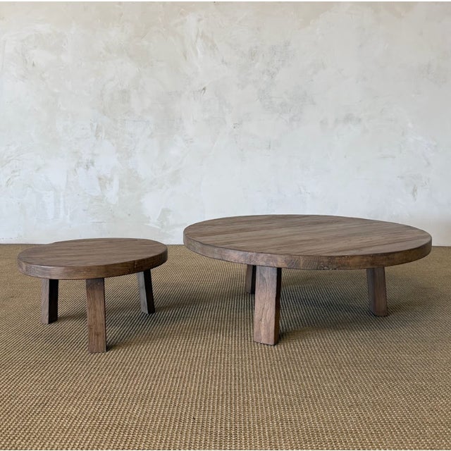 Not Yet Made - Made To Order Nest Coffee Table Set 2 Piece in Reclaimed Elm Wood For Sale - Image 5 of 10