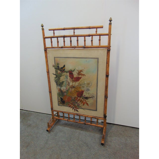 Victorian Aesthetic Victorian Bamboo Firescreen For Sale - Image 3 of 8