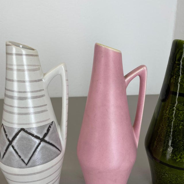 Vintage Fat Lava Pottery Vases from Scheurich Foreign, Germany, 1950s, Set of 4 For Sale - Image 9 of 18