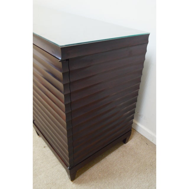 Late 20th Century Barbara Barry for Baker Fluted Sideboard With Protective Glass Top For Sale - Image 9 of 15