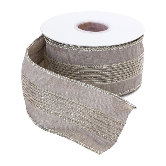 Add a touch of elegance and sparkle to your holiday decorations with our 2.5" x 10 Yds. Wired Polyester Ribbon. Featuring...