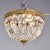 Vintage Italian Crystal and Brass Basket Form Ceiling Fixture For Sale - Image 9 of 12