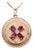 Vintage 14k Amethyst and Diamond Four Leaf Clover Good Luck Charm Pendant, 1950s For Sale
